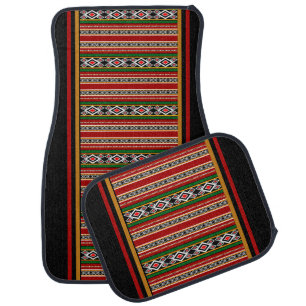 Colorful Geometric Pattern Car Floor Mat