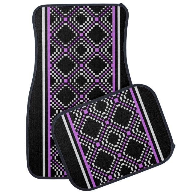 Colorful Geometric Pattern           Car Floor Mat (Set)