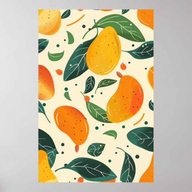 Colorful Geometric Pattern Cartoon Style Poster (Front)