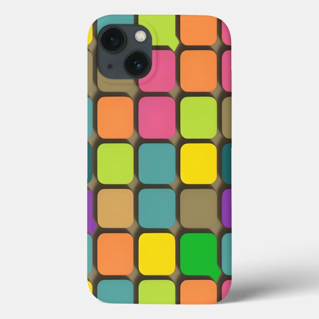 Colorful Geometric Pattern Case-Mate iPhone Case (Back)