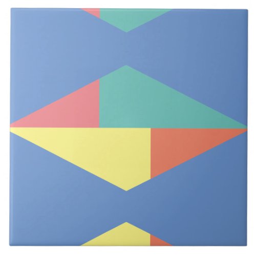 Colorful geometric pattern Ceramic Tile