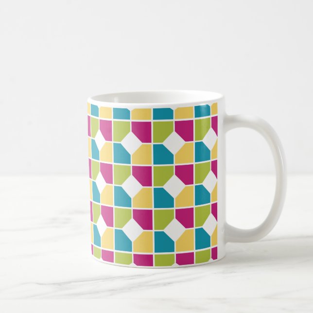 Colorful Geometric Pattern Coffee Mug (Right)