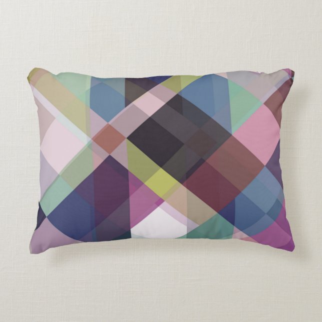 Colorful Geometric Pattern Decorative Pillow (Front)