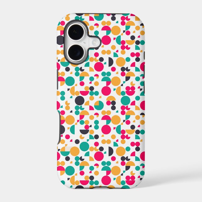 Colorful geometric pattern design iphone case (Back)