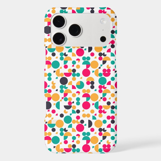 Colorful geometric pattern design iphone case (Back)
