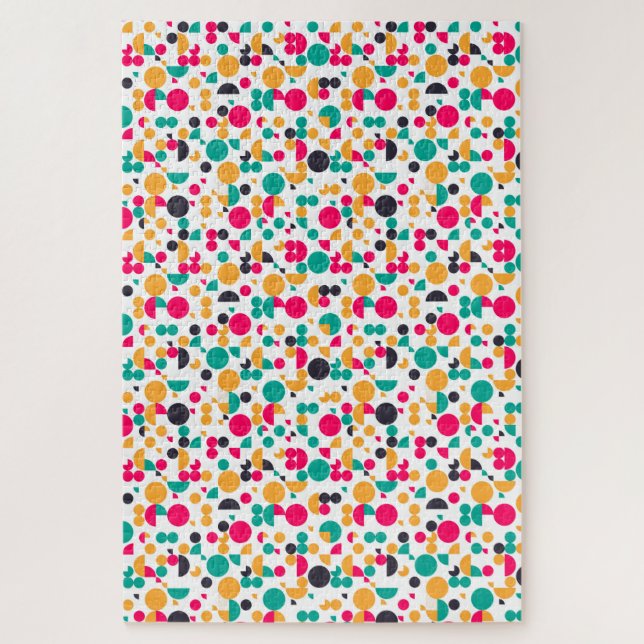 Colorful geometric pattern design jigsaw puzzle (Vertical)
