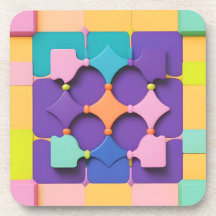 Colorful Geometric Pattern Design Vibrant Shapes