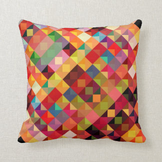 Colorful Geometric Pattern Fine Art Throw Pillow