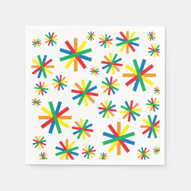 Colorful Geometric Pattern Geometric Art Geometric Napkins (Front)