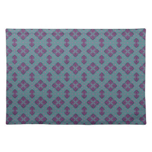 Colorful Geometric Pattern in Classic Retro Style Cloth Placemat