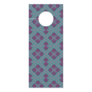 Colorful Geometric Pattern in Classic Retro Style Door Hanger