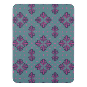 Colorful Geometric Pattern in Classic Retro Style Door Sign