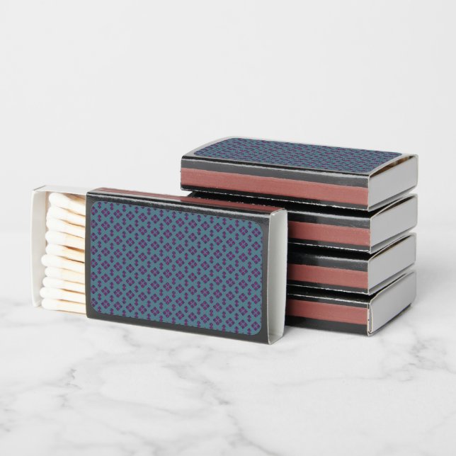 Colorful Geometric Pattern in Classic Retro Style Matchboxes (Stacked)