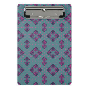 Colorful Geometric Pattern in Classic Retro Style Mini Clipboard
