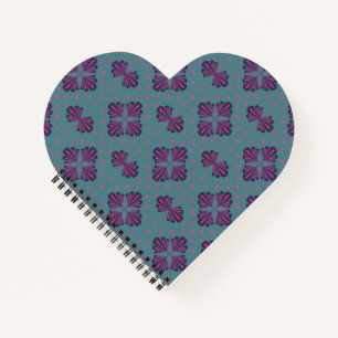 Colorful Geometric Pattern in Classic Retro Style Notebook