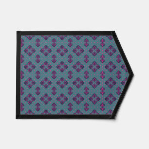 Colorful Geometric Pattern in Classic Retro Style Pennant