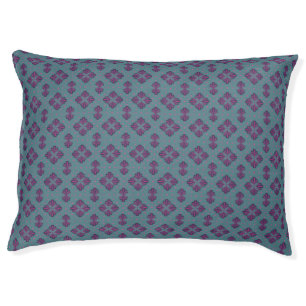 Colorful Geometric Pattern in Classic Retro Style Pet Bed