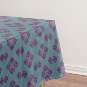 Colorful Geometric Pattern in Classic Retro Style Tablecloth