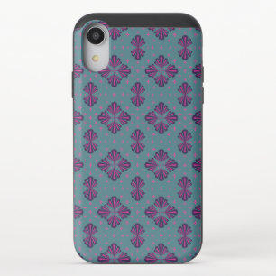 Colorful Geometric Pattern in Classic Retro Style iPhone XR Slider Case