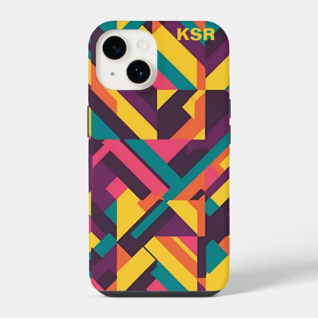 Colorful Geometric Pattern Iphone Case (Back)