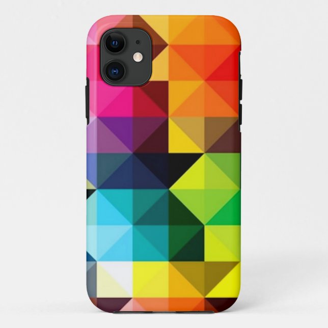 Colorful Geometric Pattern iPhone Case (Back)