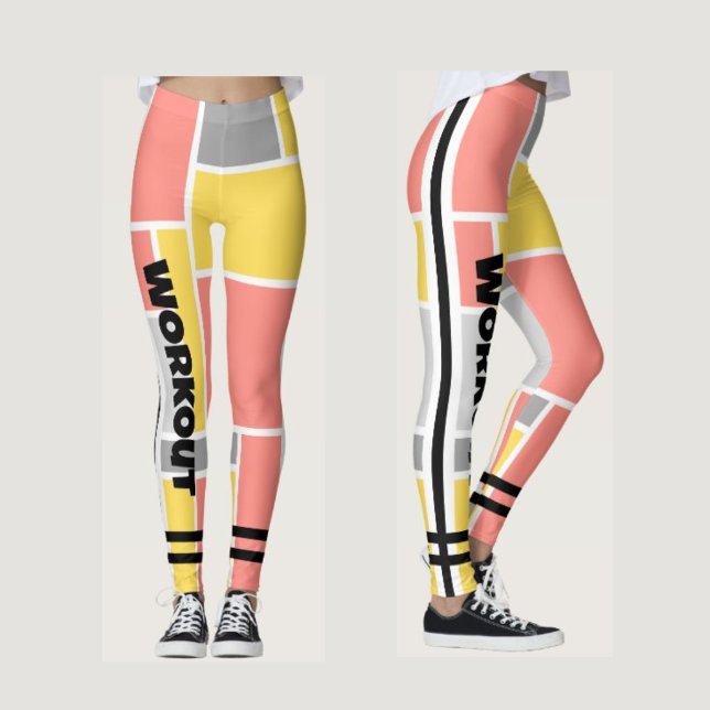 Colorful geometric pattern l Unique cute Workout Leggings (Creator Uploaded)