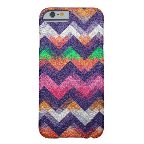 Colorful Geometric Pattern Leather Look 15 Barely There iPhone 6 Case