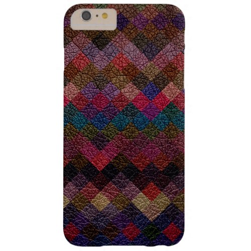 Colorful Geometric Pattern Leather Look 16 Barely There iPhone 6 Plus Case