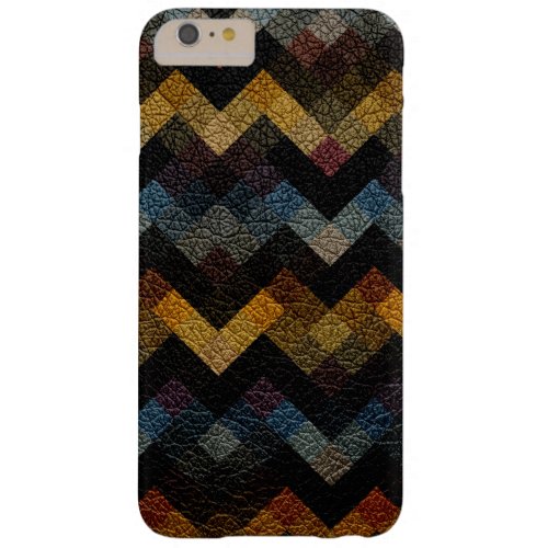 Colorful Geometric Pattern Leather Look 20 Barely There iPhone 6 Plus Case