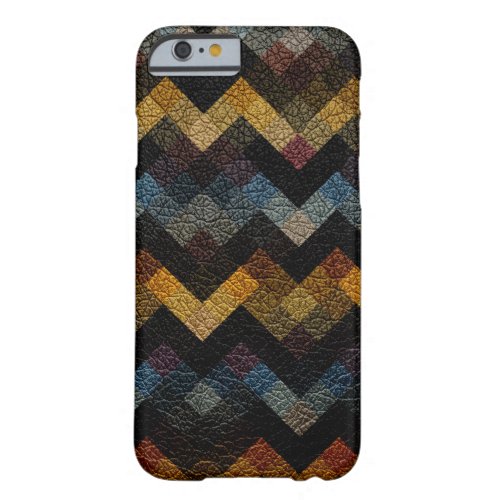 Colorful Geometric Pattern Leather Look 20 Barely There iPhone 6 Case
