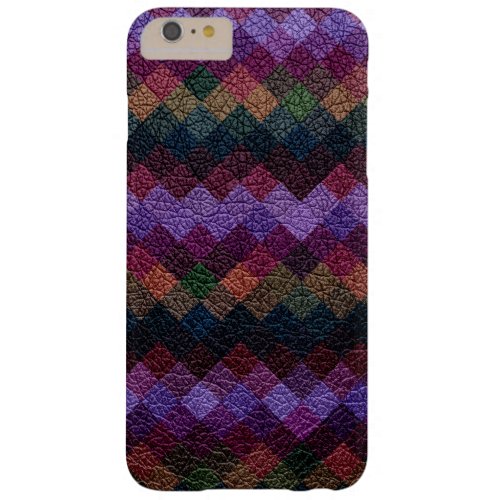 Colorful Geometric Pattern Leather Look 6 Barely There iPhone 6 Plus Case