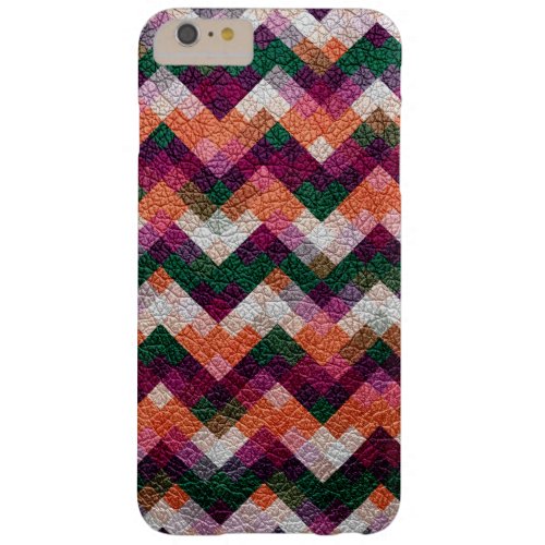 Colorful Geometric Pattern Leather Look 8 Barely There iPhone 6 Plus Case