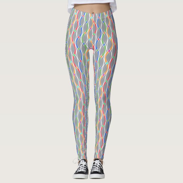 Colorful geometric pattern. leggings (Front)