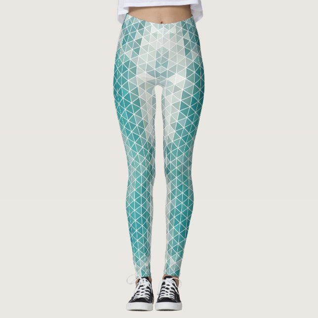Colorful Geometric Pattern Leggings (Front)