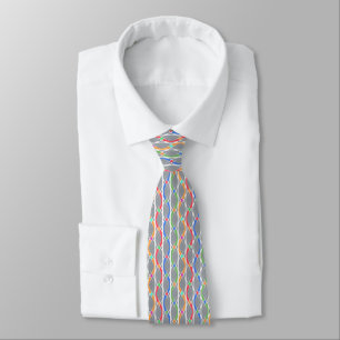 Colorful geometric pattern. neck tie
