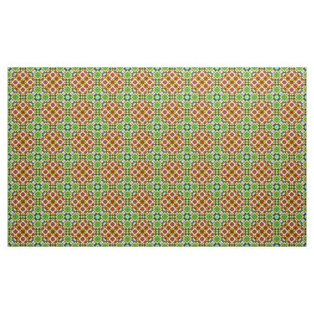 Colorful geometric pattern on fabric (Yard)