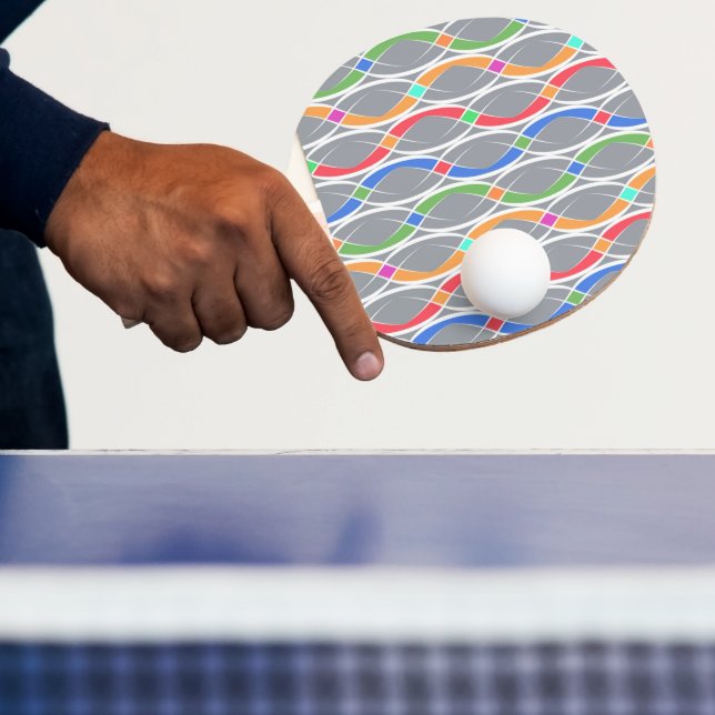 Colorful geometric pattern. ping pong paddle (Insitu)