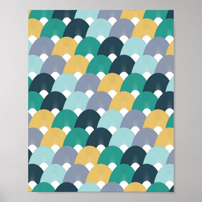 Colorful Geometric Pattern  Poster (Front)