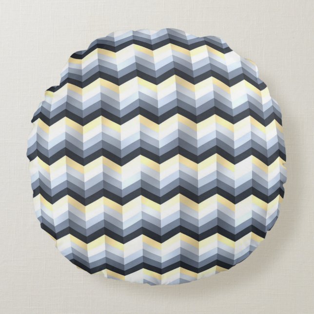 Colorful Geometric Pattern  Round Pillow (Front)
