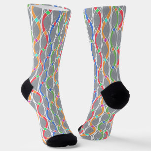 Colorful geometric pattern. socks