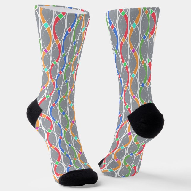 Colorful geometric pattern. socks (Angled)