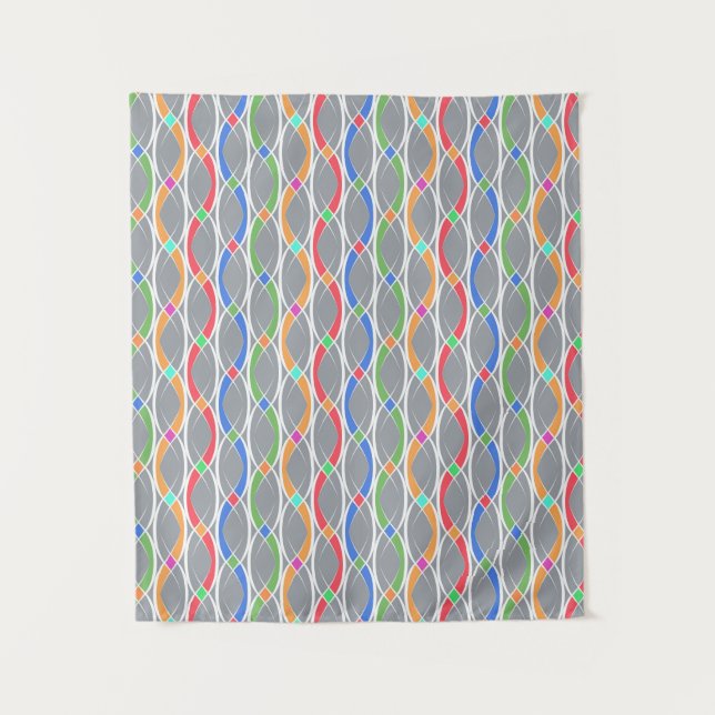 Colorful geometric pattern. tapestry (Front)