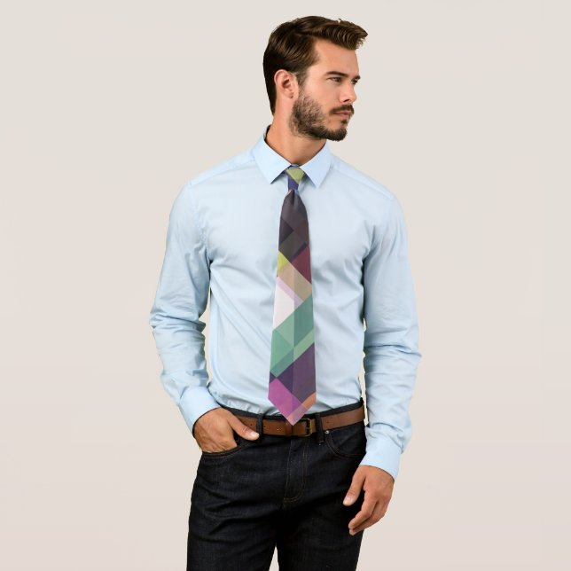 Colorful Geometric Pattern Tie (In Situ)