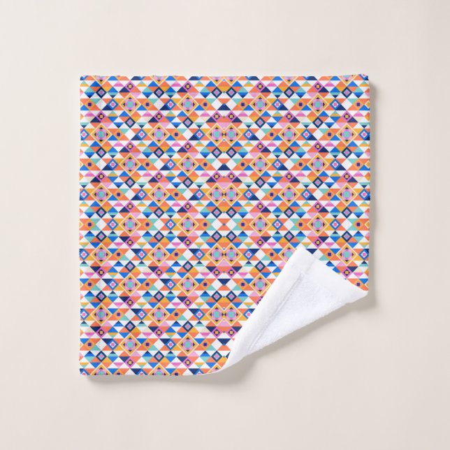 Colorful geometric pattern towels  (Wash Cloth)