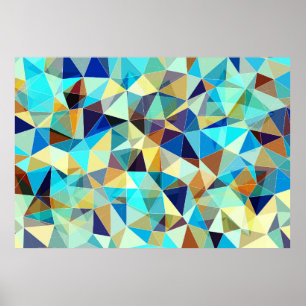 Colorful geometric pattern, triangles background, poster