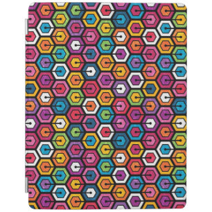 Colorful geometric pattern with hexagons iPad smart cover
