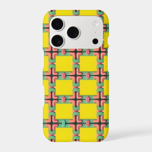 Colorful Geometric Pattern With Symmetrical Design Iphone Case (Back)