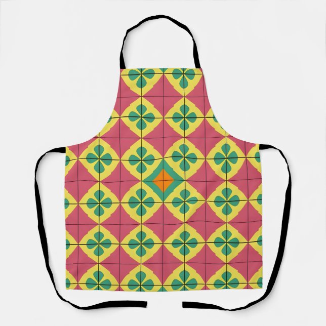 Colorful Geometric Pattern with Symmetrical Tile Apron (Front)