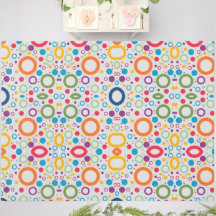 Colorful Geometric Pattern With Symmetry White
