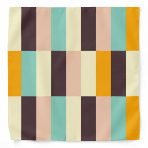 Colorful geometric pattern with vertical stripes bandana